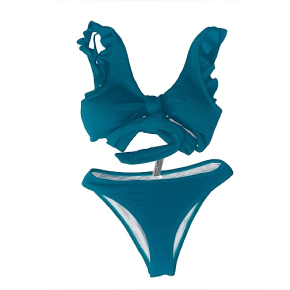 NWOT Women's Cupshe Bikini Set Size S Teal